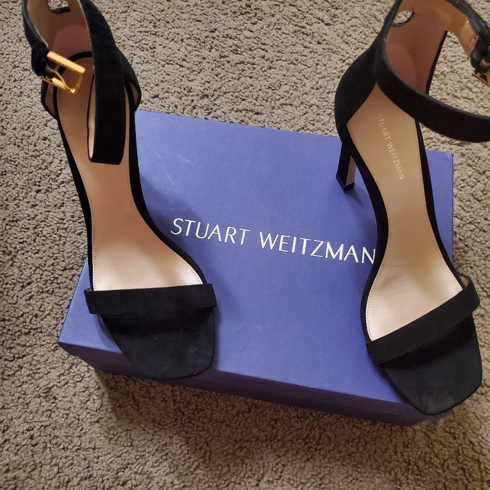 Stuart Weitzman Suede Sandals size 9,5 new in original box never used $140